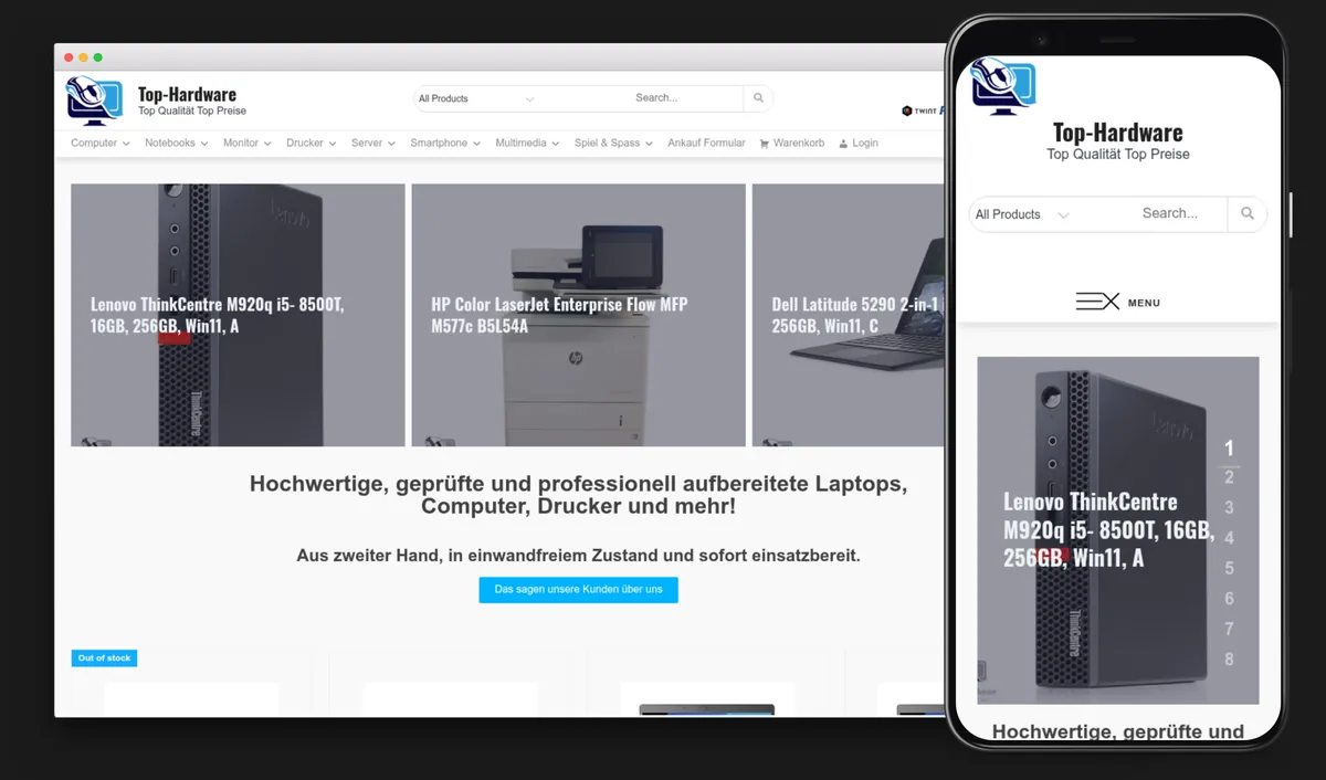 Webseite von Top Hardware