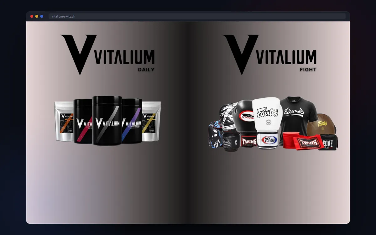 Webseite von Vitalium Swiss